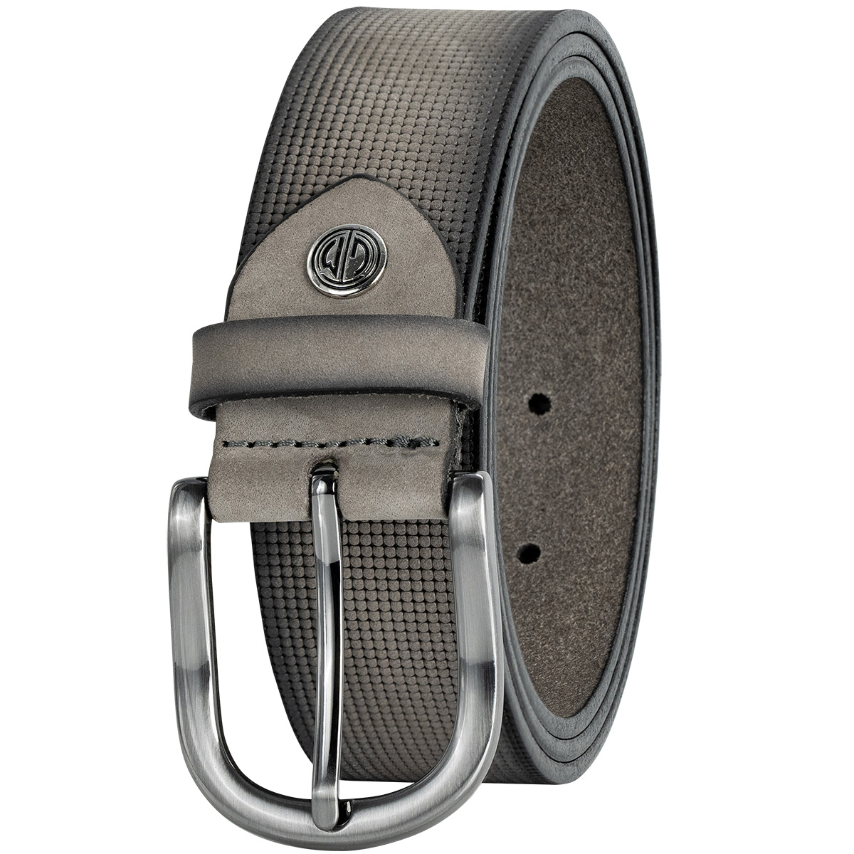 LINDENMANN Vollrindsleder Damengürtel Urbanes Grau