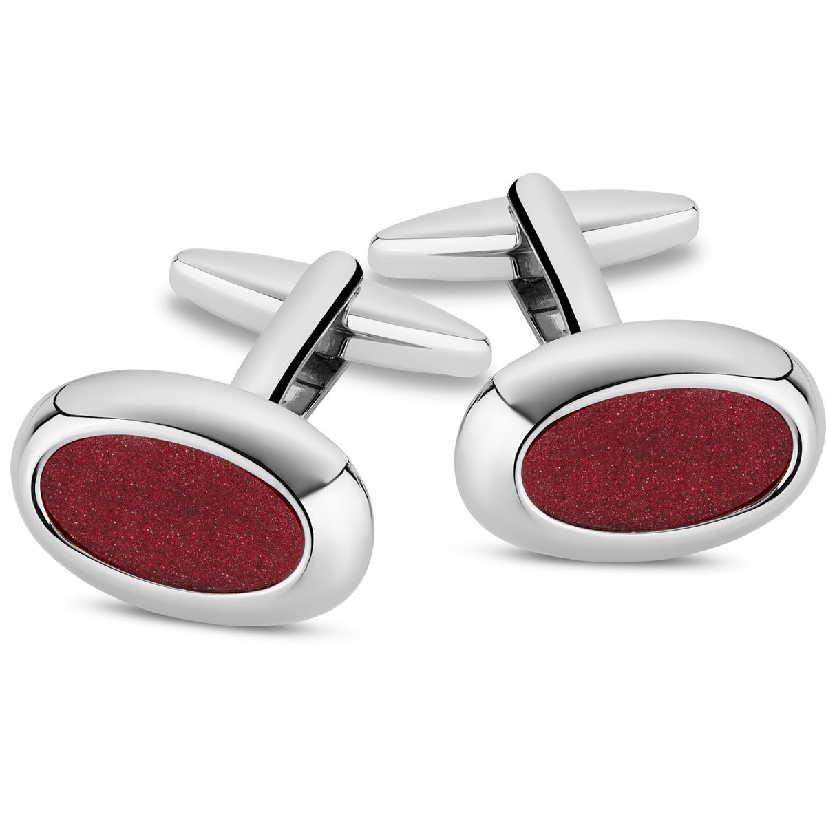 LINDENMANN Manschettenknöpfe Silber Rot Zubehor, Ohrring, Schmuck, Rauchrohr, Elektronik,