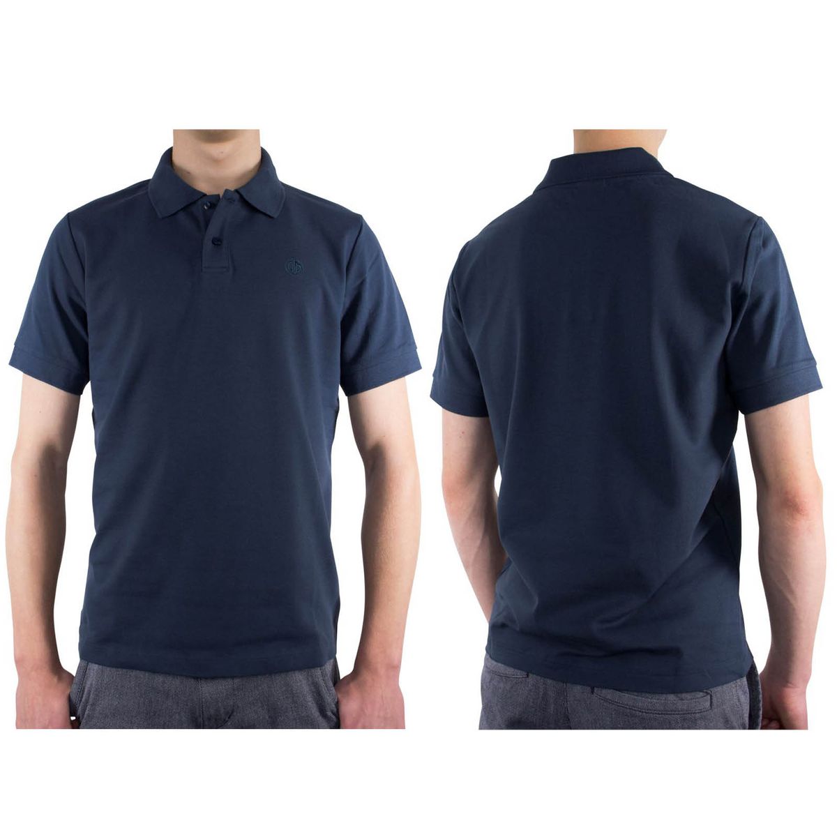 LINDENMANN Poloshirt Herren kurzarm navy blau Bio Baumwolle Made in EU