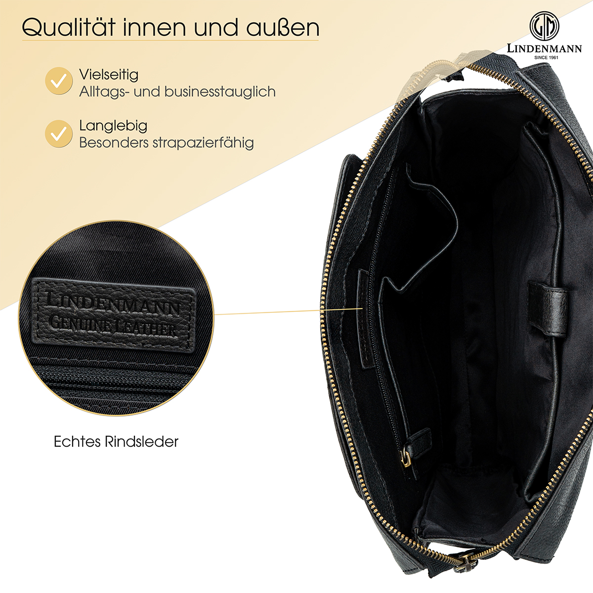 Lindenmann Rucksack schwarz