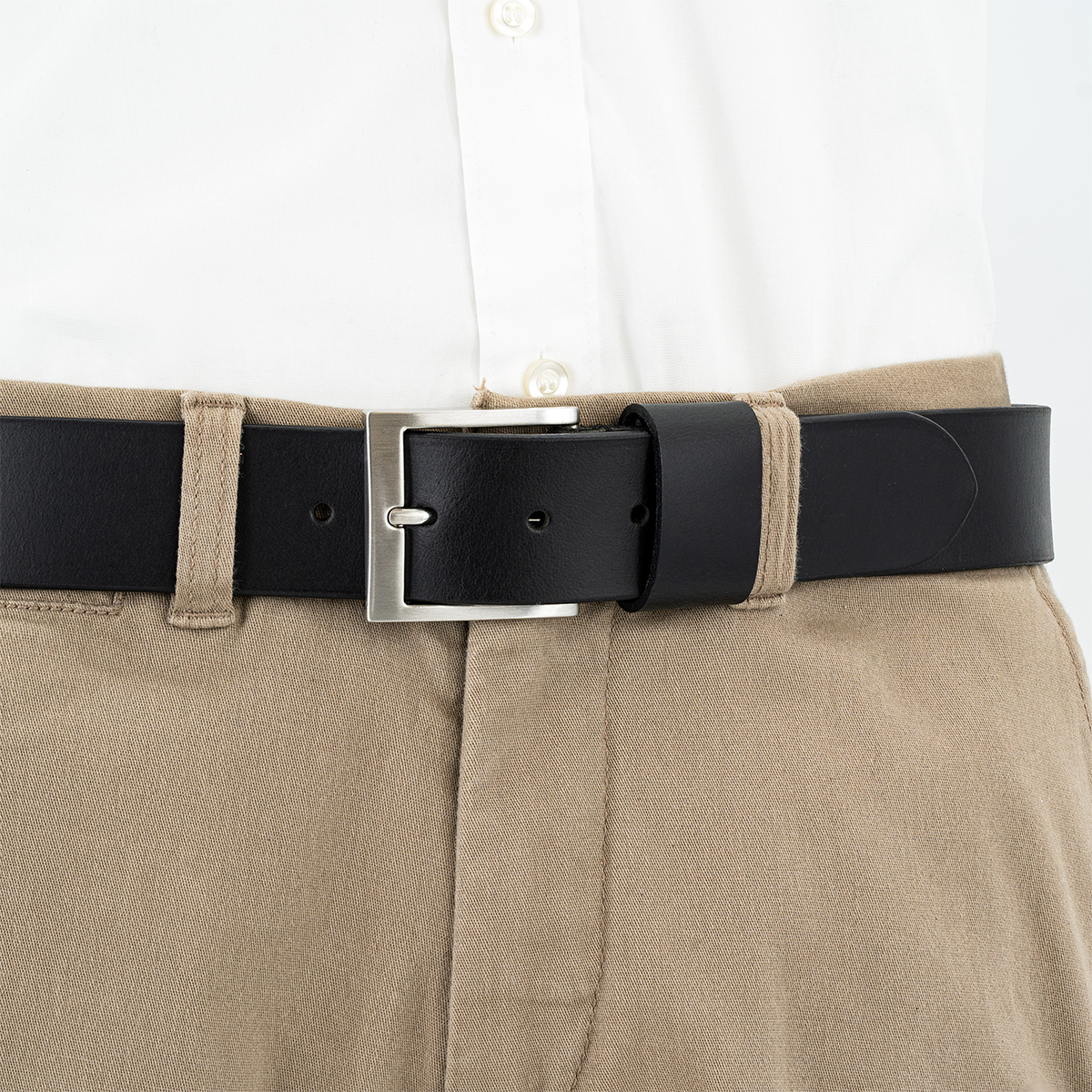 LINDENMANN Ledergürtel Herren schwarz