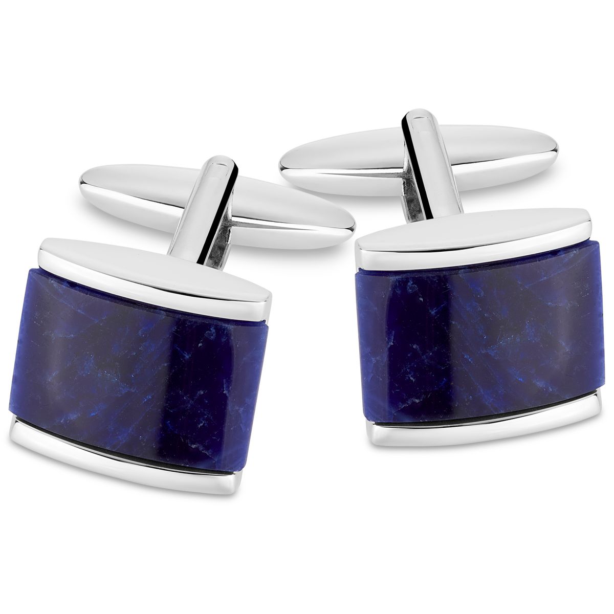 LINDENMANN Manschettenknöpfe blauer Stein LINDENMANN Manschettenknöpfe Herren Business Hochzeit
