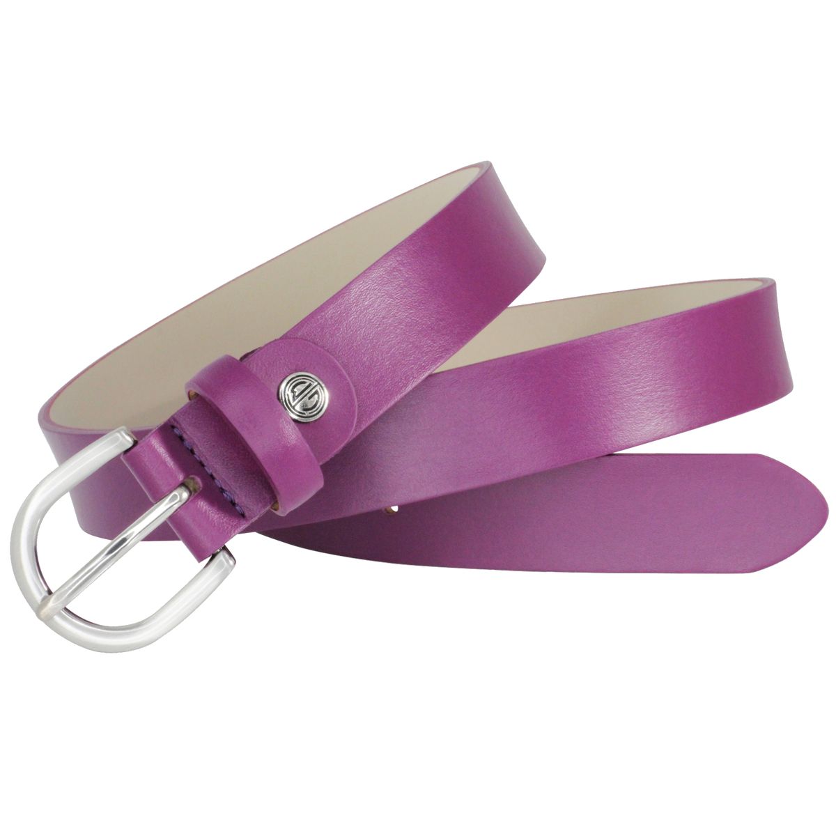 LINDENMANN Ledergürtel Damen 30 mm Nappa-Leder dunkelviolett