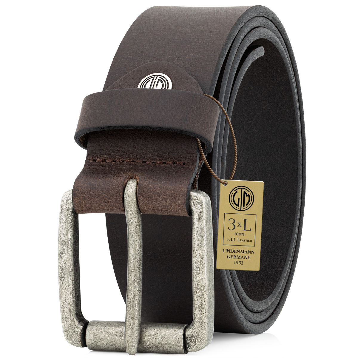 LINDENMANN Ledergürtel braun