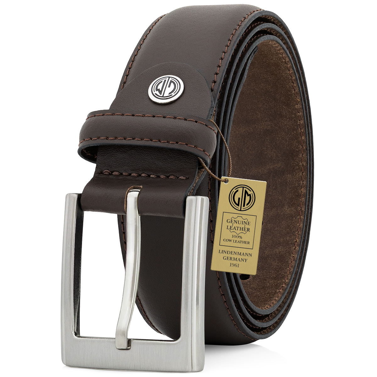 LINDENMANN Ledergürtel braun
