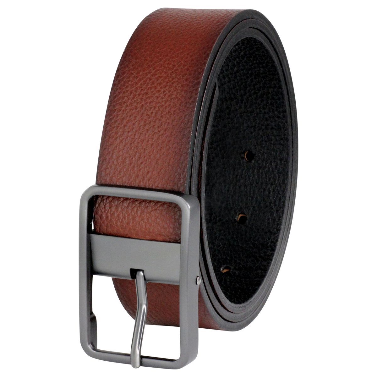 LINDENMANN Ledergürtel Herren 35 mm Vollrind schwarz-braun