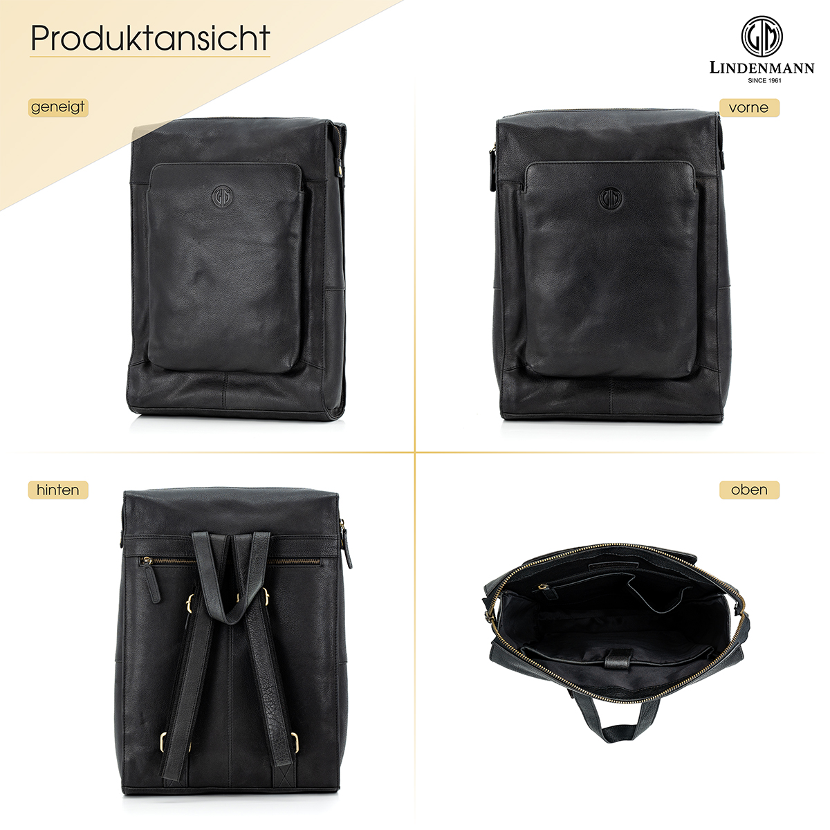 Lindenmann Rucksack schwarz