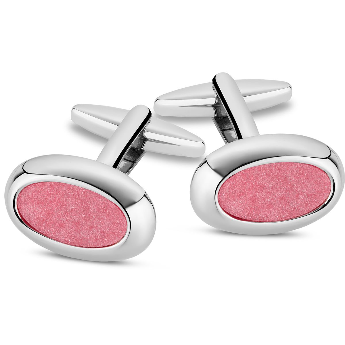 LINDENMANN Manschettenknöpfe Silber Pink Zubehor, Ohrring, Schmuck, Rauchrohr,