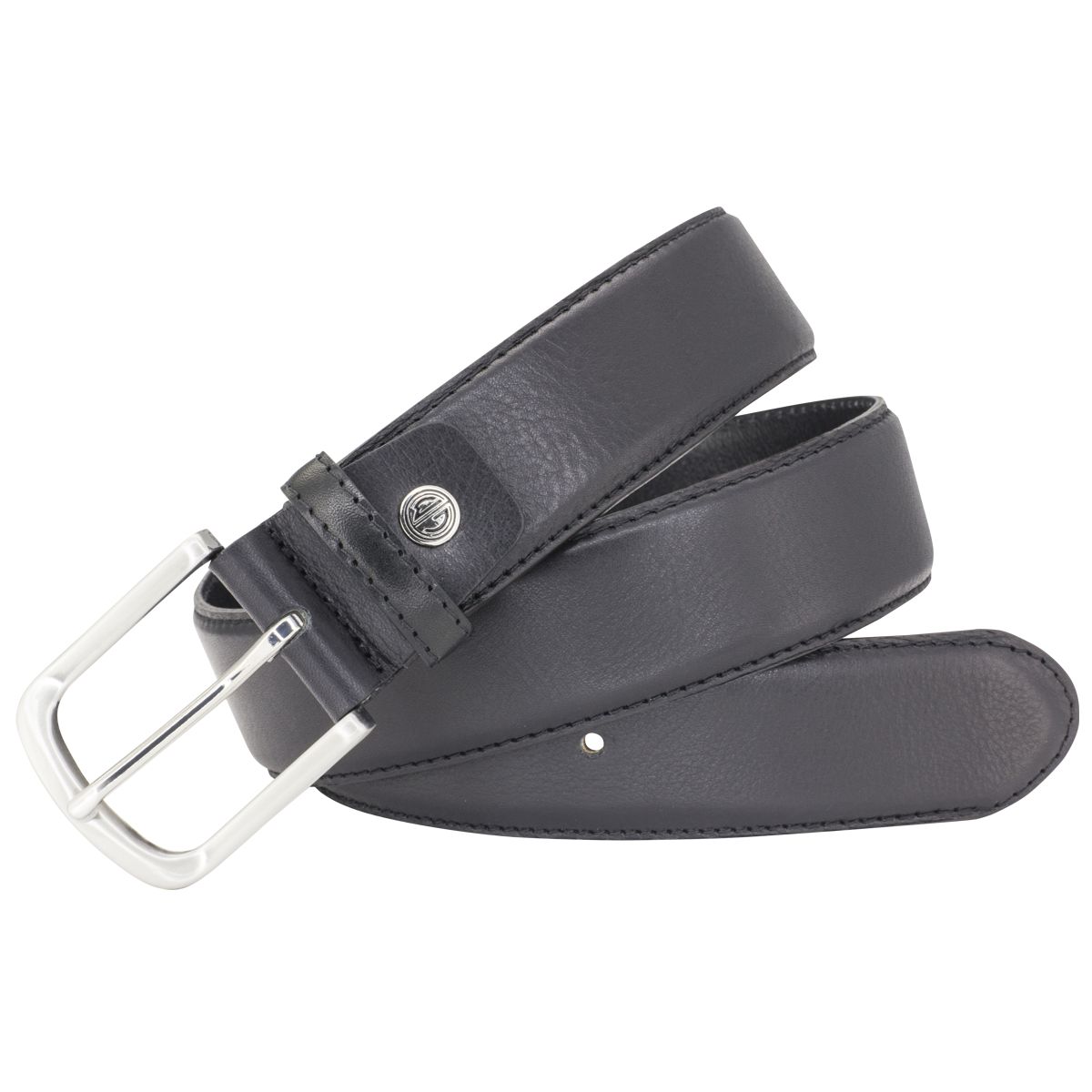 LINDENMANN Ledergürtel Herren, schwarz 40 mm Vollrindleder Jeansgürtel