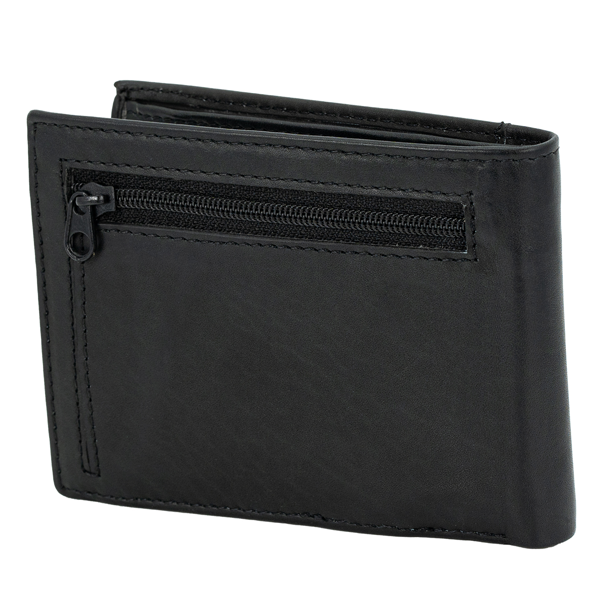 LINDENMANN Herren Leder Portemonnaie schwarz