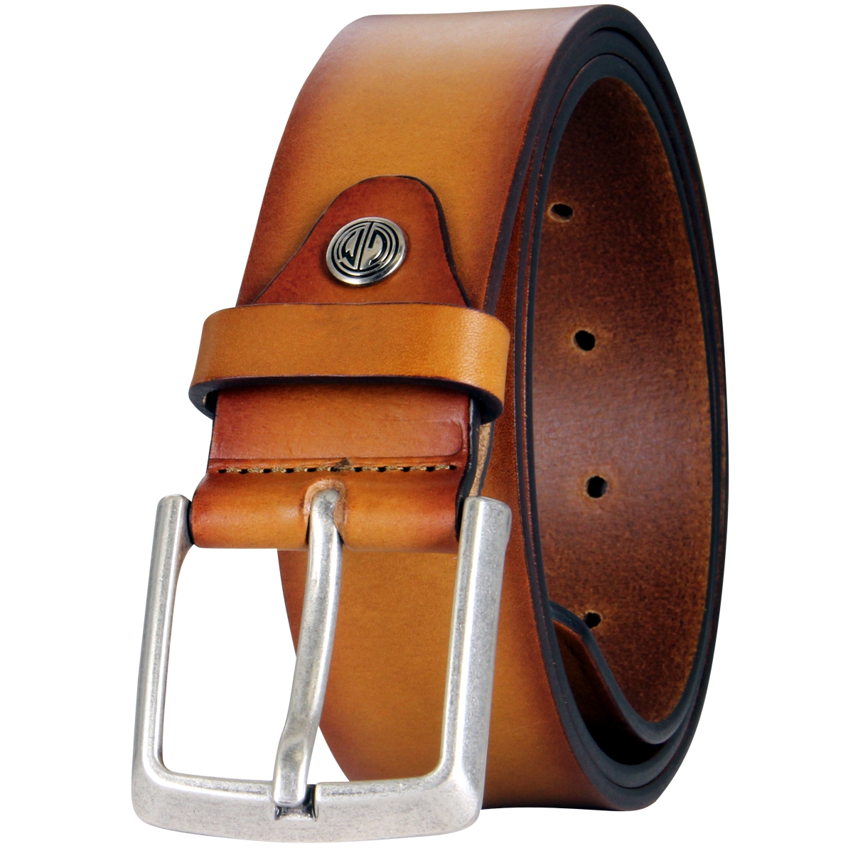 LINDENMANN Leder-Gürtel Herren 40 mm Vollrind cognac