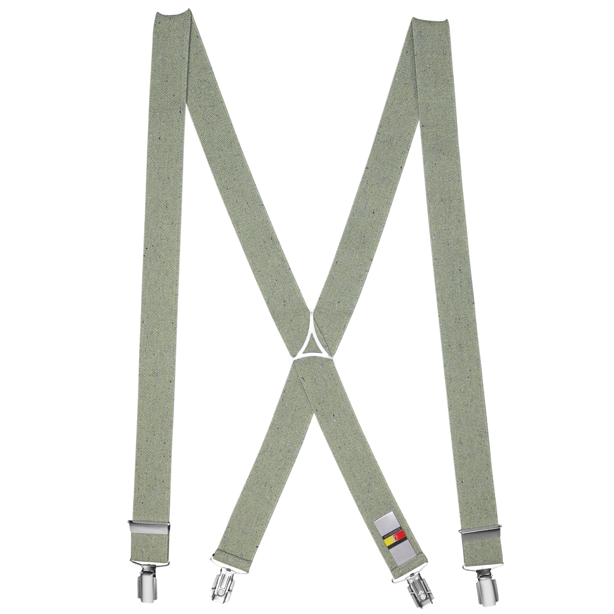 LINDENMANN Hosenträger Herren salbei X-Form elastisch und längenverstellbar Made in Germany