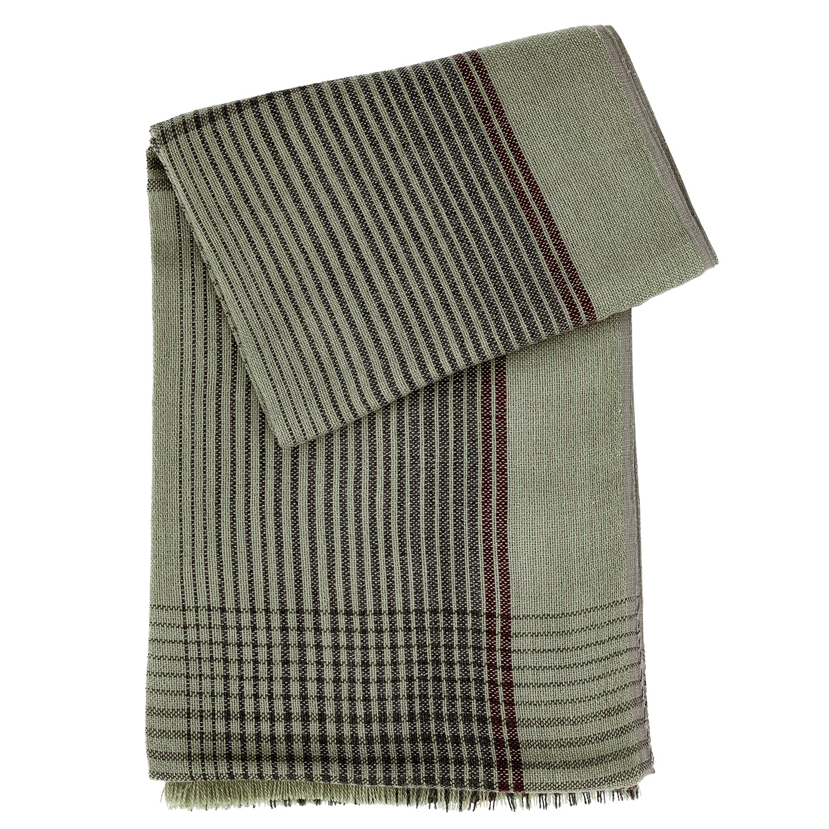 LINDENMANN Schal Herren Viskose-Polyacryl grau-beige