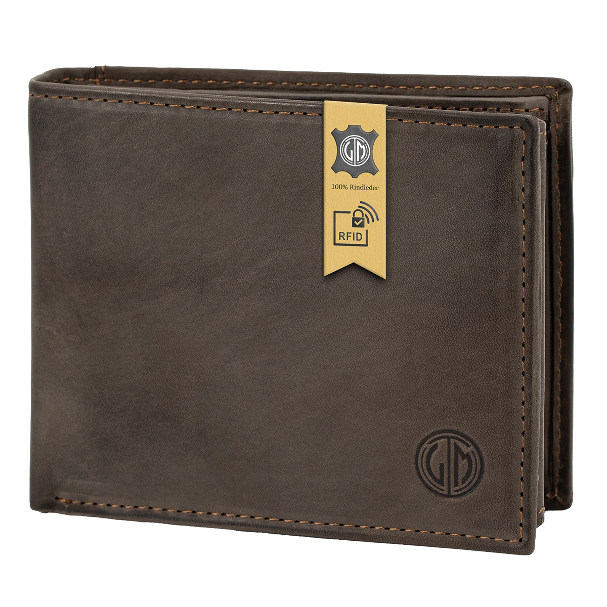 LINDENMANN Herren Leder Geldbeutel braun LINDENMANN Herren Leder Portemonnaie braun