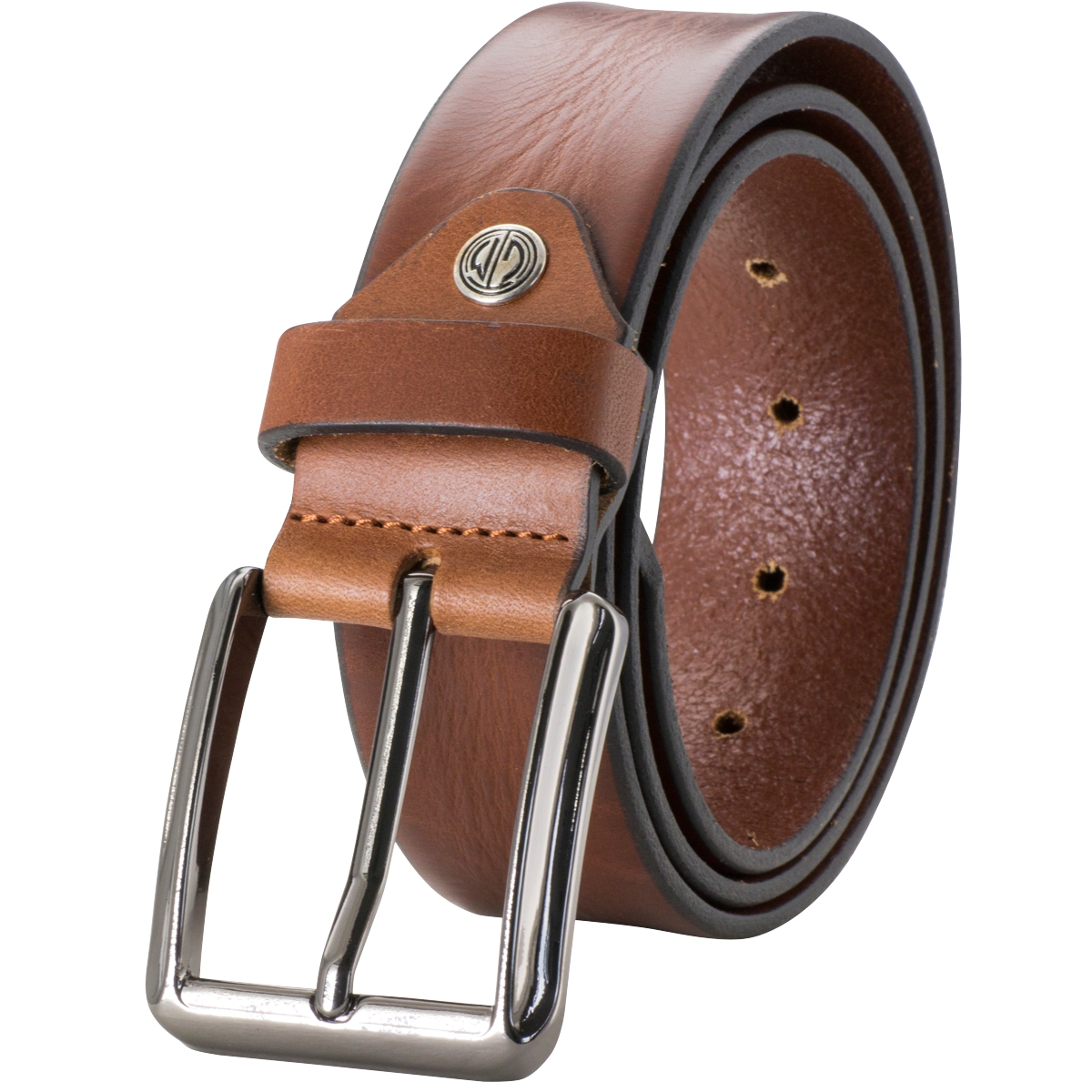 LINDENMANN Leder-Gürtel Herren 40 mm Vollrind cognac