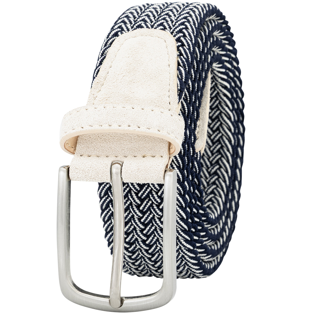 LINDENMANN Textilflechtgürtel Herrengürtel Marineblau