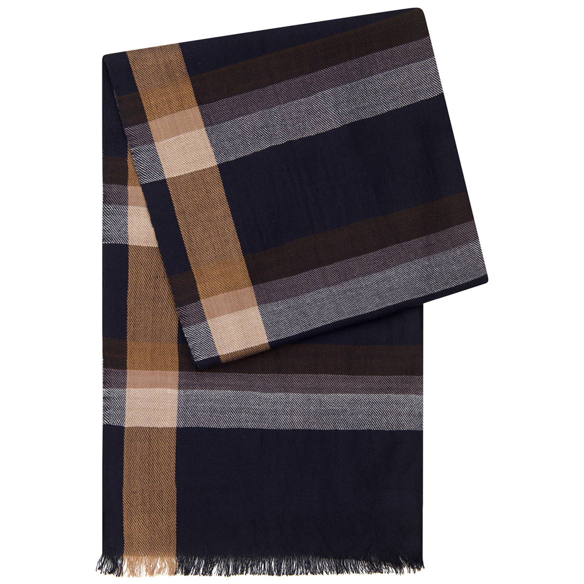 Herren Schal braun-schwarz