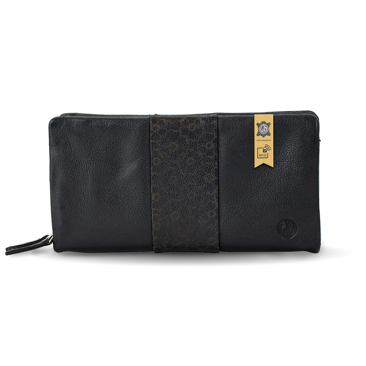 LINDENMANN Damen Leder Geldbeutel schwarz LINDENMANN Damen Leder Portemonnaie schwarz