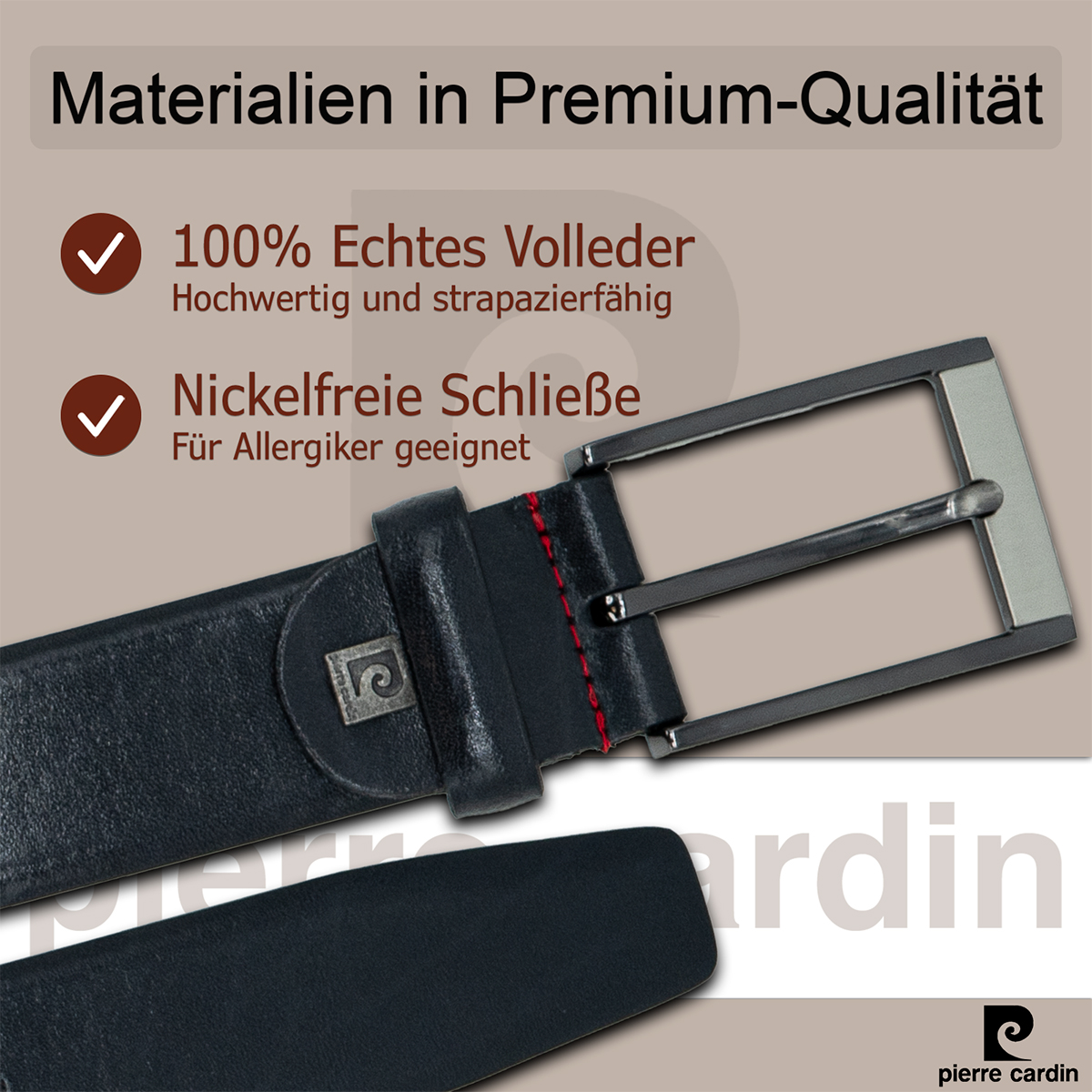 Pierre Cardin Herren-Leder-Gürtel