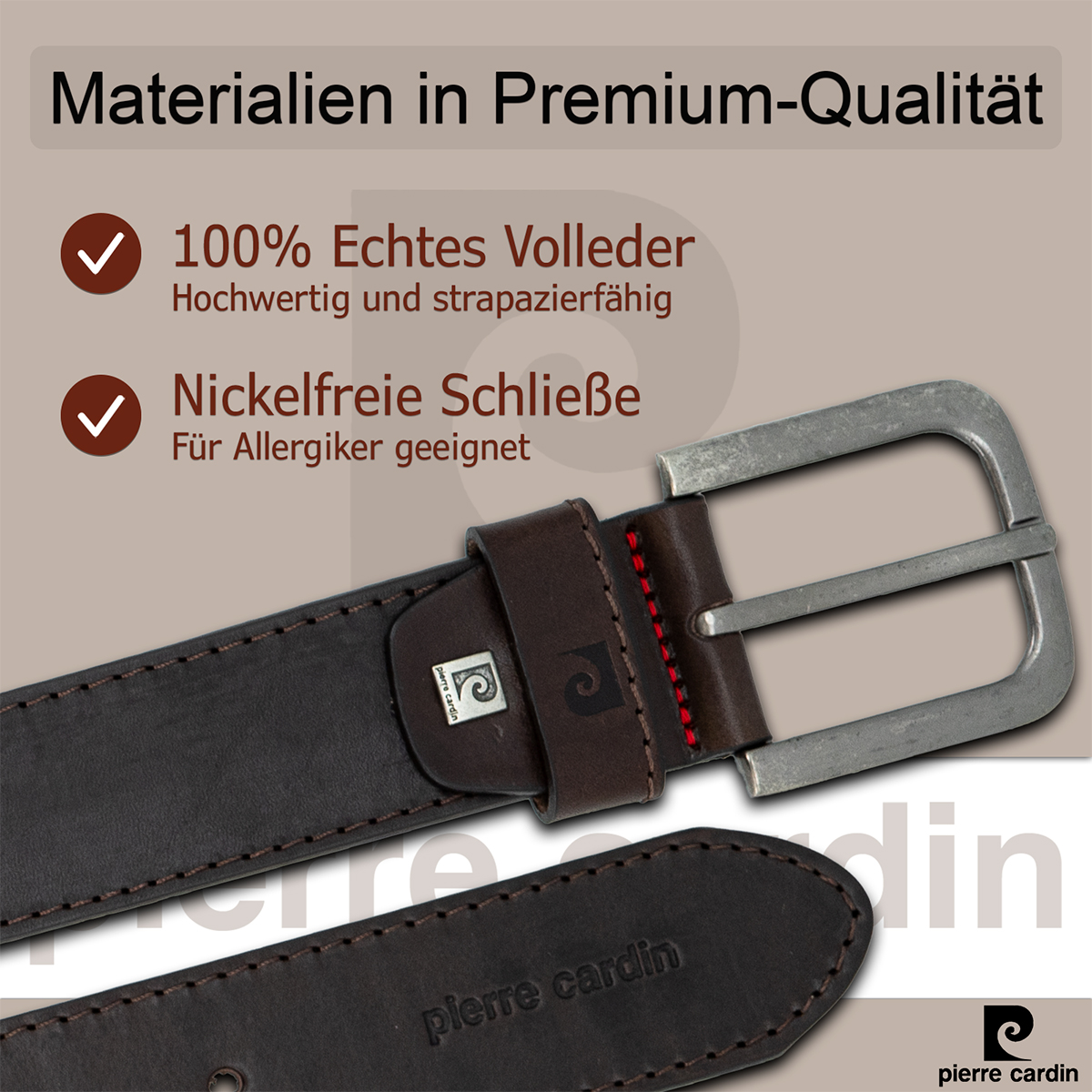 Pierre Cardin Herren-Leder-Gürtel