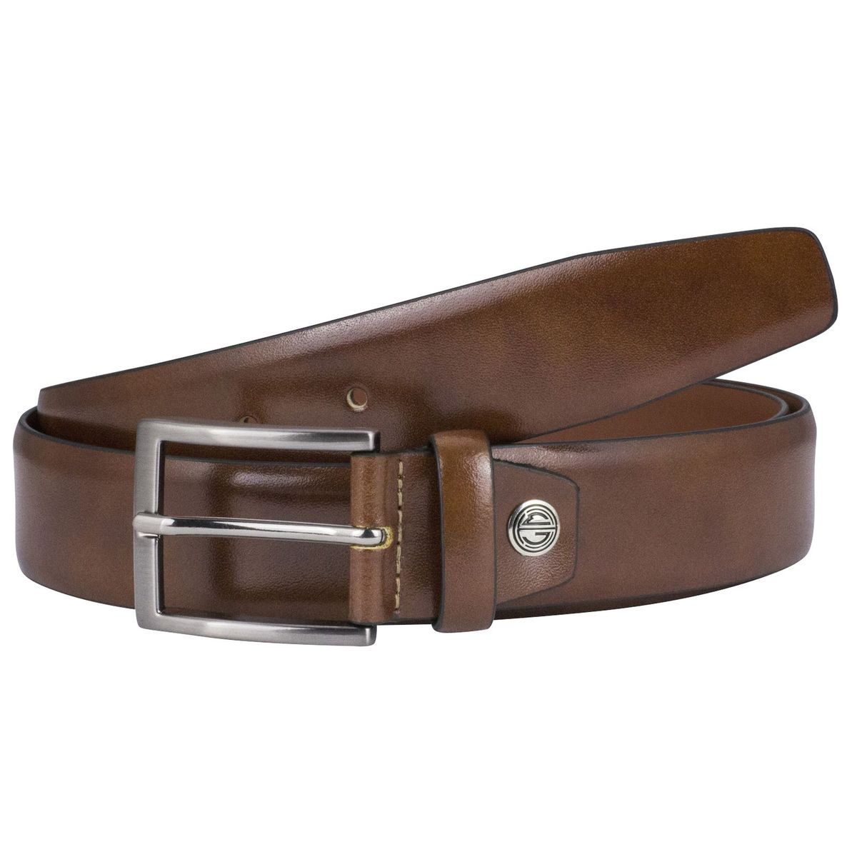 LINDENMANN Leder-Gürtel Herren 35 mm Anzuggürtel XL cognac