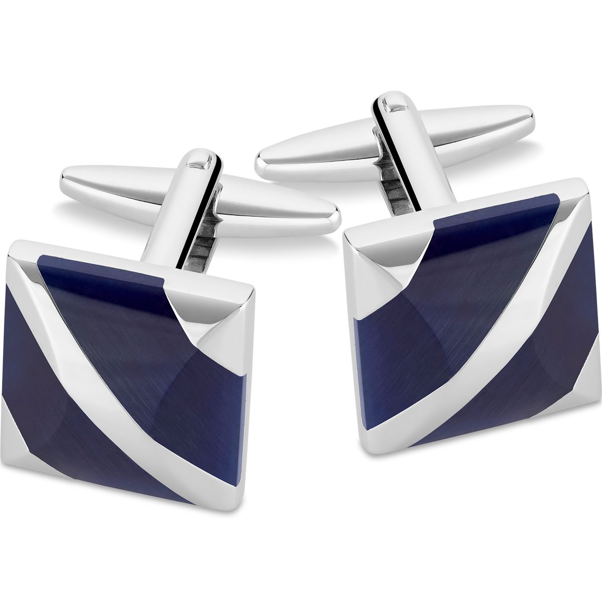 LINDENMANN Manschettenknöpfe Herren im Geschenk-Etui silberfarben