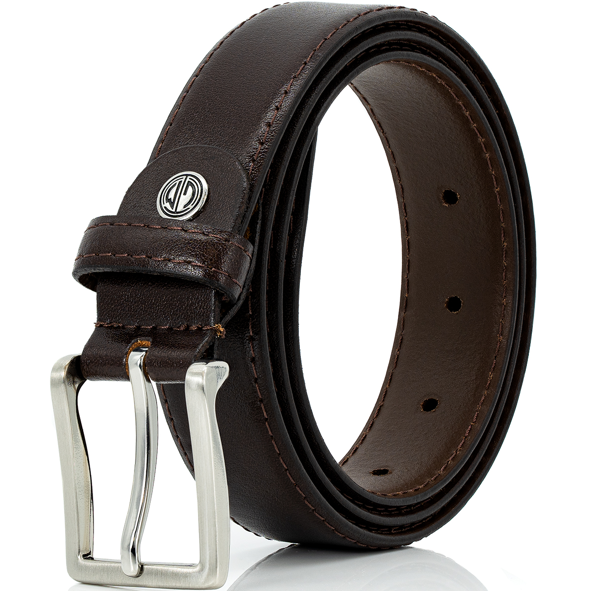 LINDENMANN Gürtel Herren Vollledergürtel aus Rindleder, 30 mm breit , kürzbar,  Gürtel Herren XXL, dunkelbraun Zubehor, Gürtel,