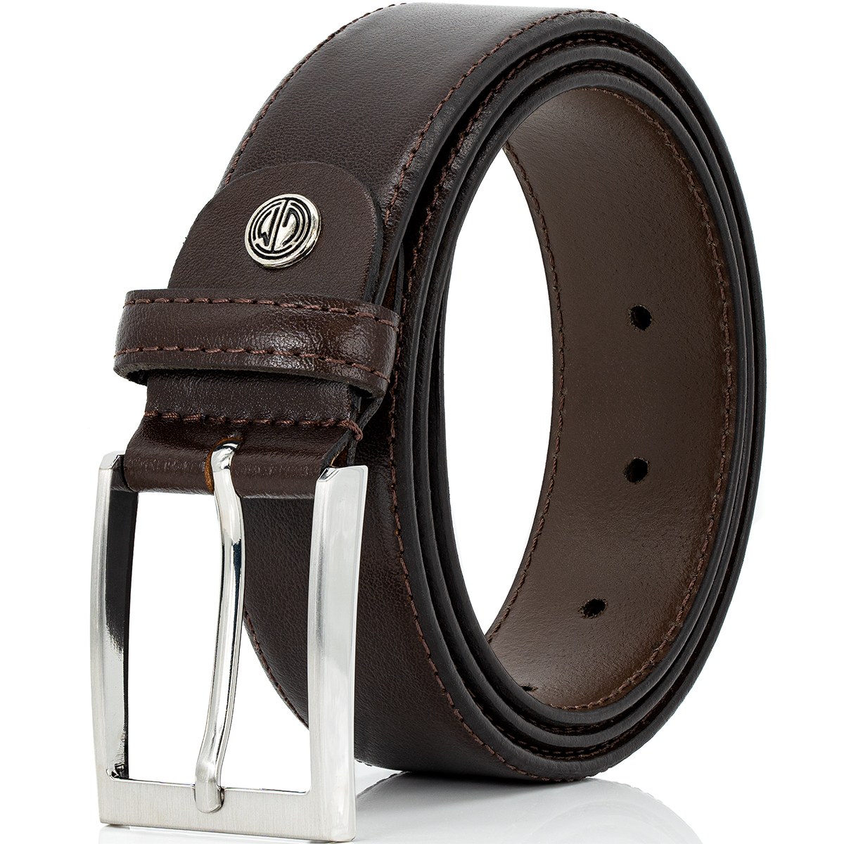 LINDENMANN Ledergürtel Herren dunkelbraun