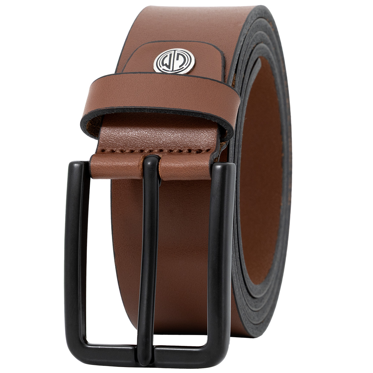 LINDENMANN Herren Jeansgürtel Echtleder cognac