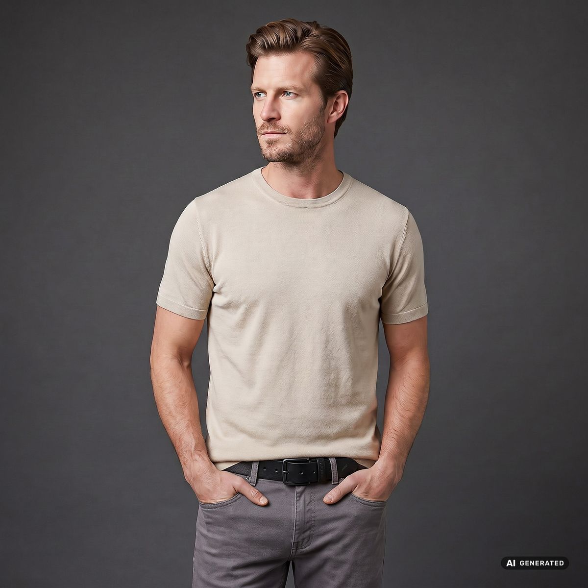 DANIEL HECHTER Herren casual 100% echtes Ledergürtel schwarz