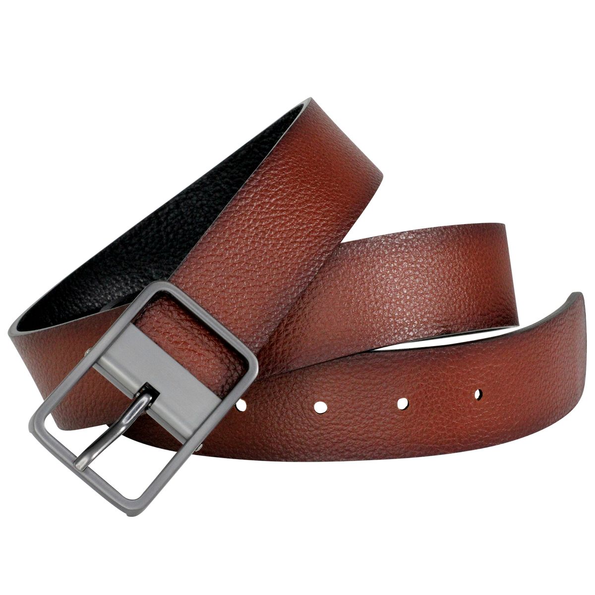 Wendeledergürtel Herren braun LINDENMANN Ledergürtel Herren 35 mm Vollrind schwarz-braun