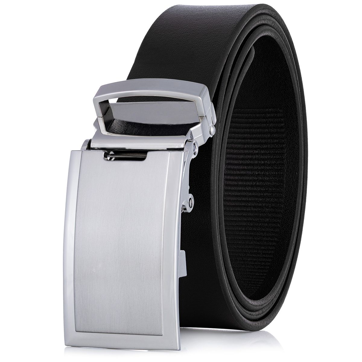 Zubehor, Gürtel, LINDENMANN eleganter Anzugautomatikgürtel für Herren aus 100% Vollrindleder in schwarz passend zu elegantem Stil