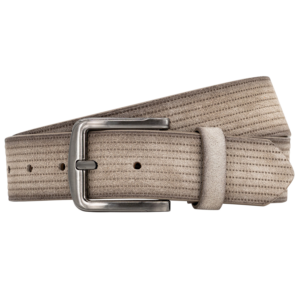 Gürtel, Beige, Schnalle, Stoffgürtel, Breite Gürtel, LINDENMANN Herren Casual Vollrindledergürtel beige