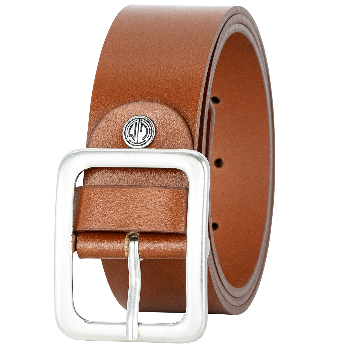 LINDENMANN Rindleder Damengürtel Cognac