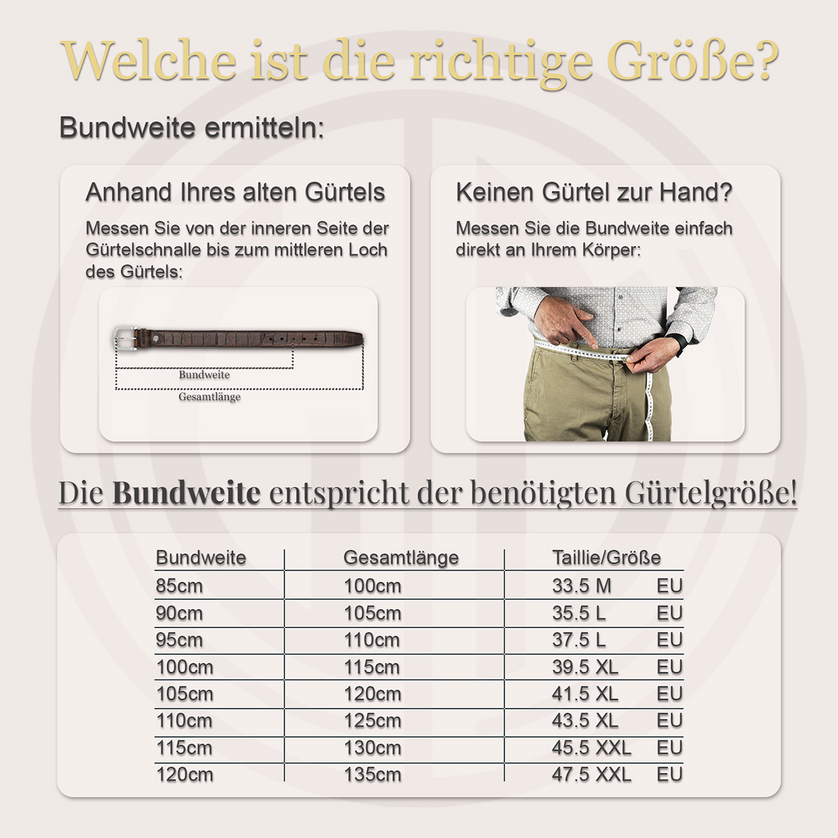 LINDENMANN Vollrindleder Damengürtel Cremebeige