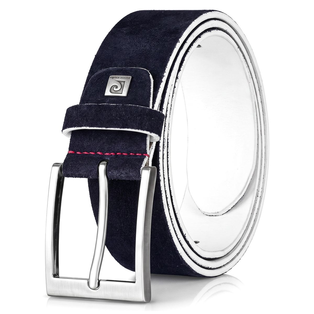 Pierre Cardin Herren Echtledergürtel marine