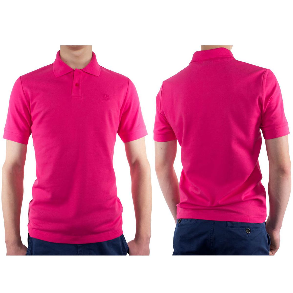 LINDENMANN Poloshirt Herren kurzarm pink Bio Baumwolle Made in EU