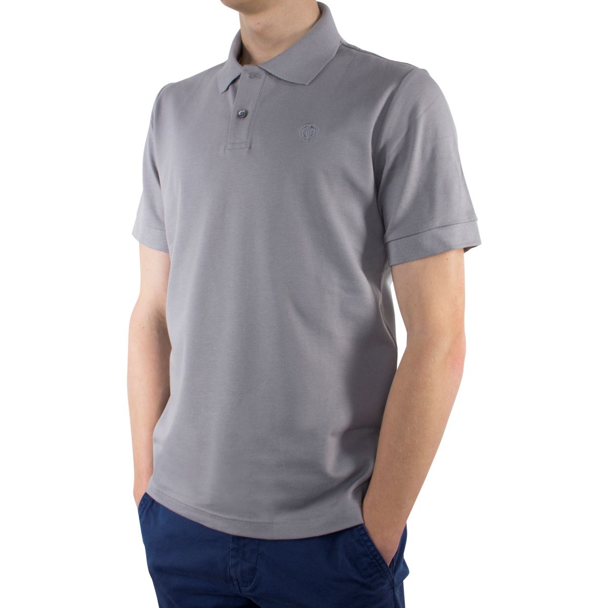 LINDENMANN Poloshirt Herren kurzarm grau Bio Baumwolle Made in EU