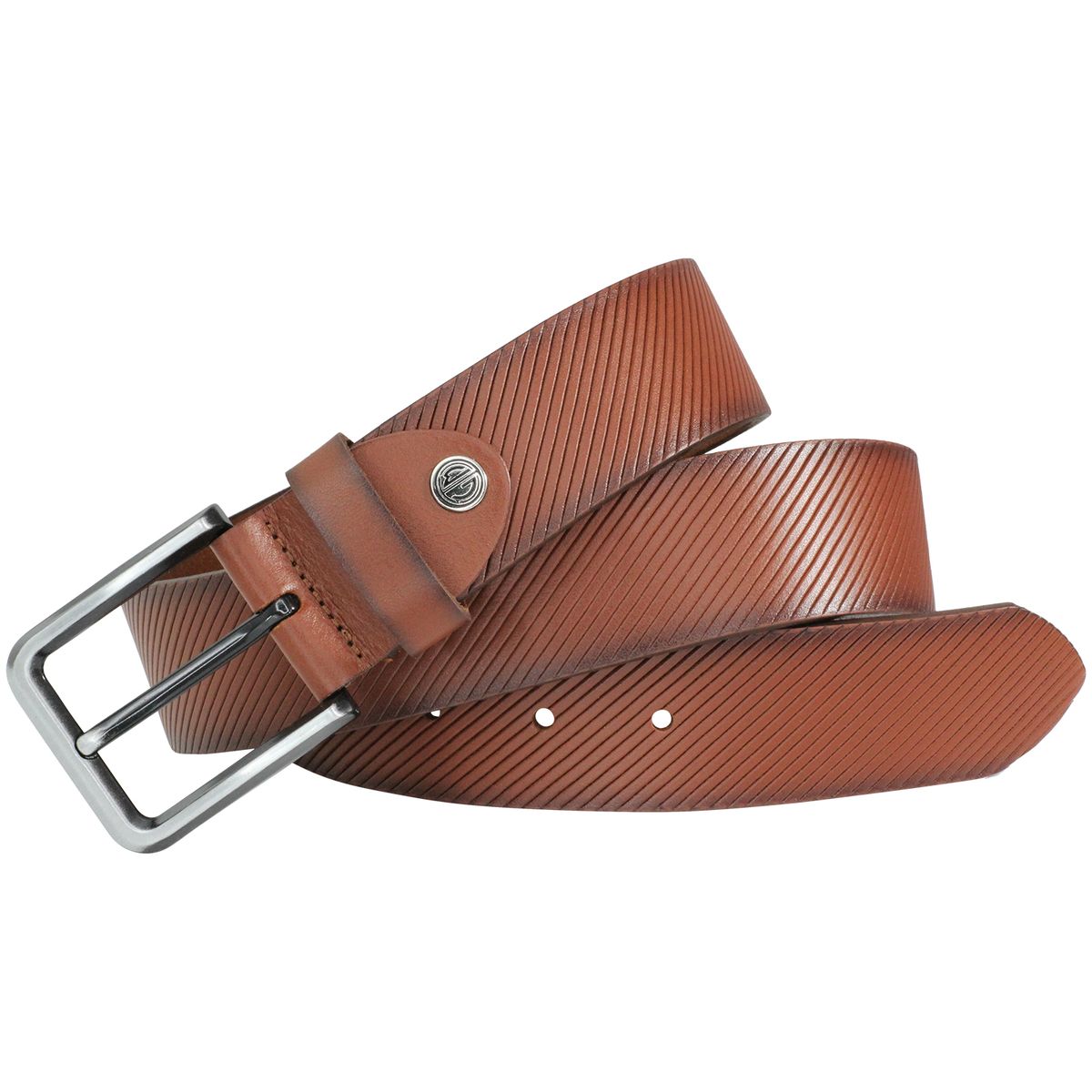 LINDENMANN Ledergürtel Herren 40 mm Vollrind cognac