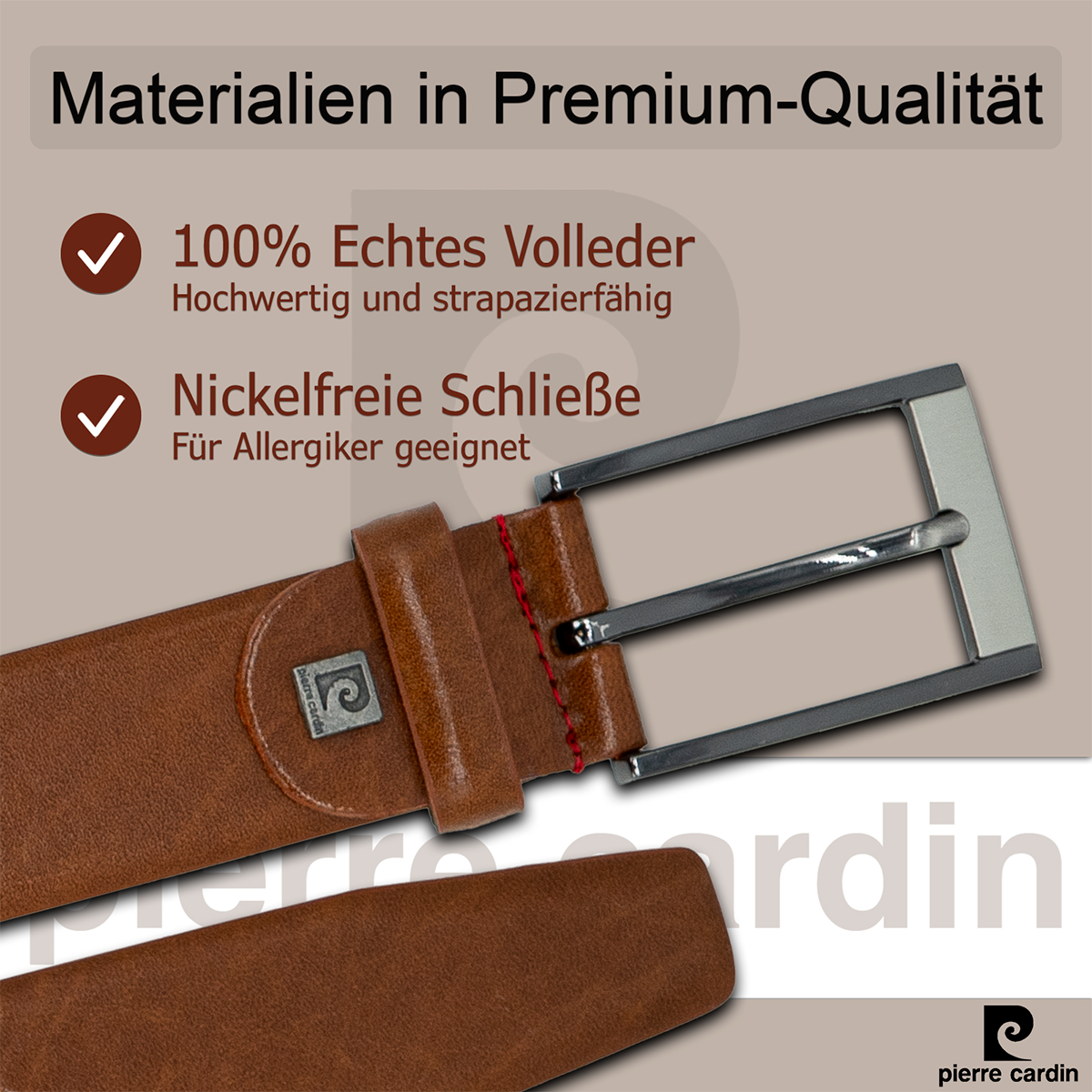 Pierre Cardin Herren-Leder-Gürtel