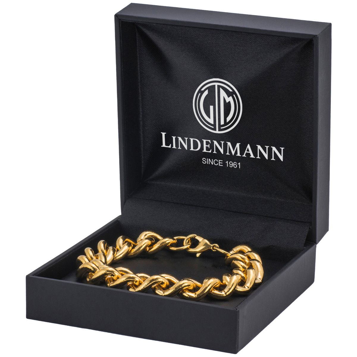 LINDENMANN Armband Herren Damen Gold-Farben 24 k gold platiert