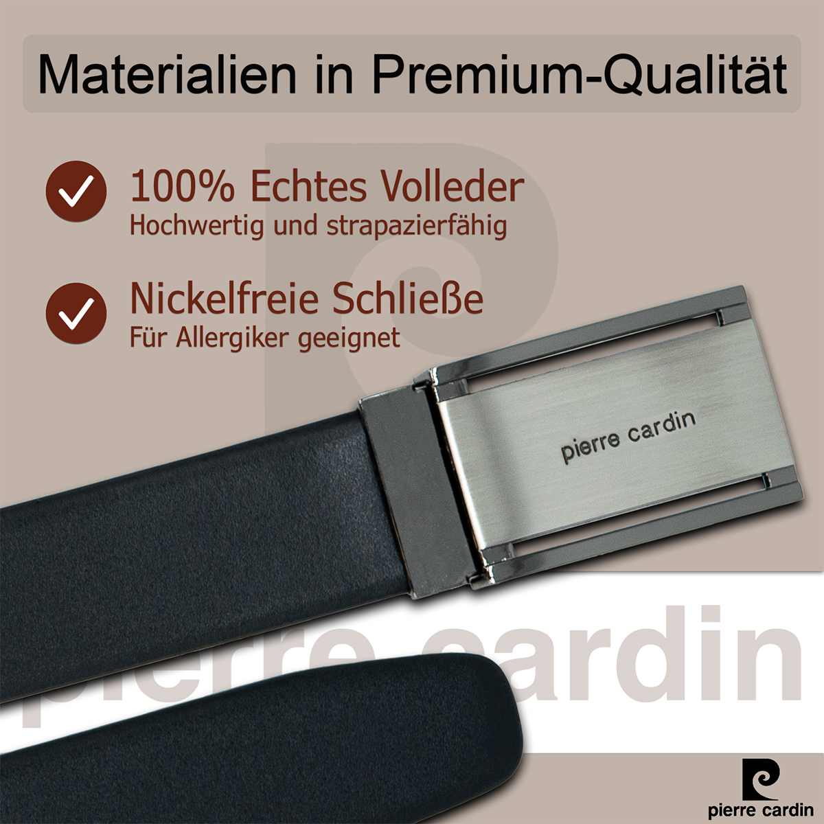 Pierre Cardin Herren-Leder-Gürtel