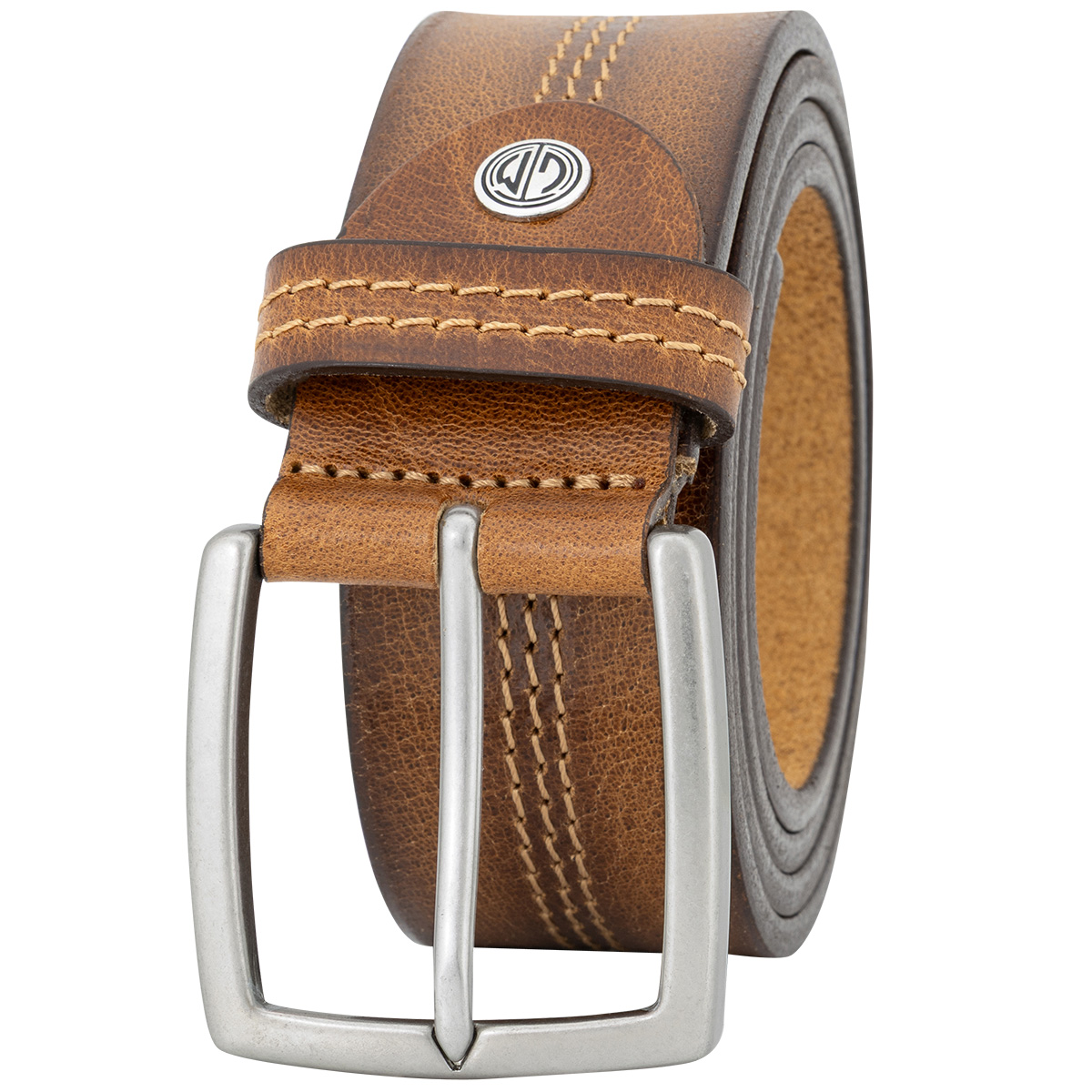 LINDENMANN Vollrindledergürtel Herren Cognac