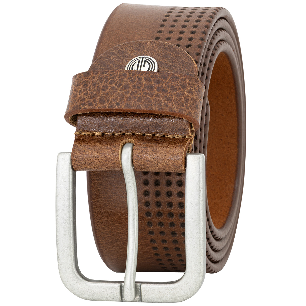 LINDENMANN Vollrindledergürtel Herren Nussbraun