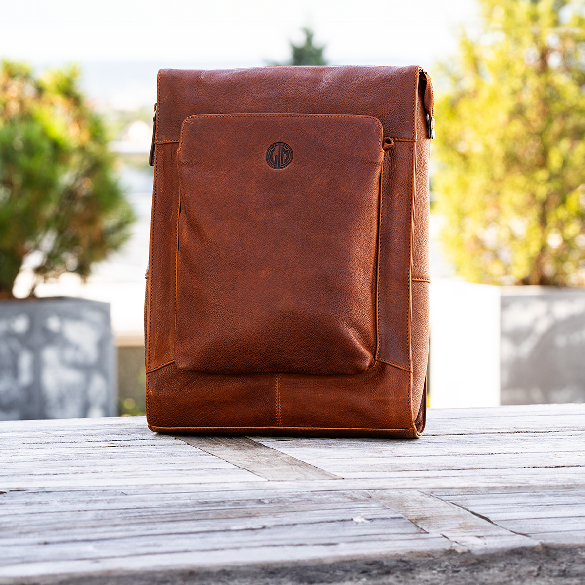 Lindenmann Rucksack cognac