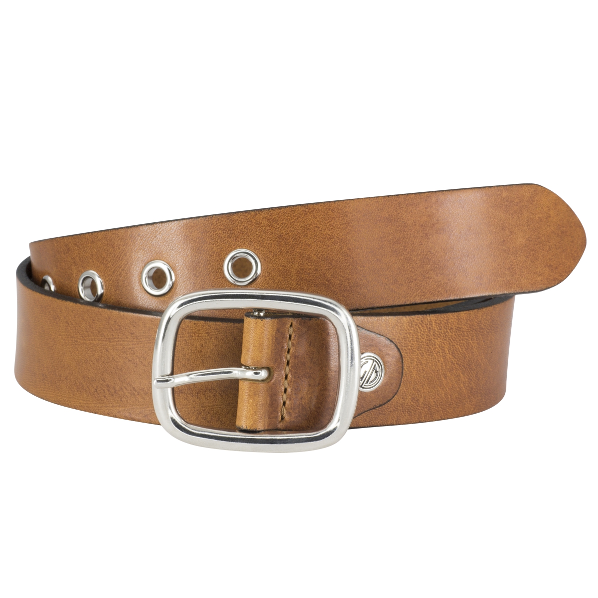 LINDENMANN Ledergürtel Damenechtes Leder 35 mm  cognac