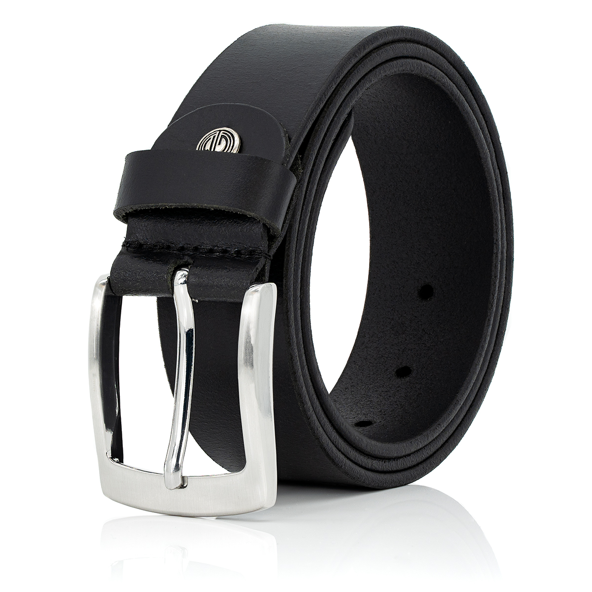 LINDENMANN Ledergürtel Herren schwarz
