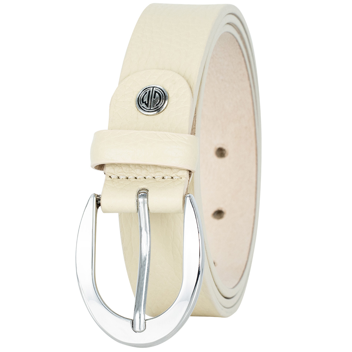 LINDENMANN Vollrindleder Damengürtel Cremebeige