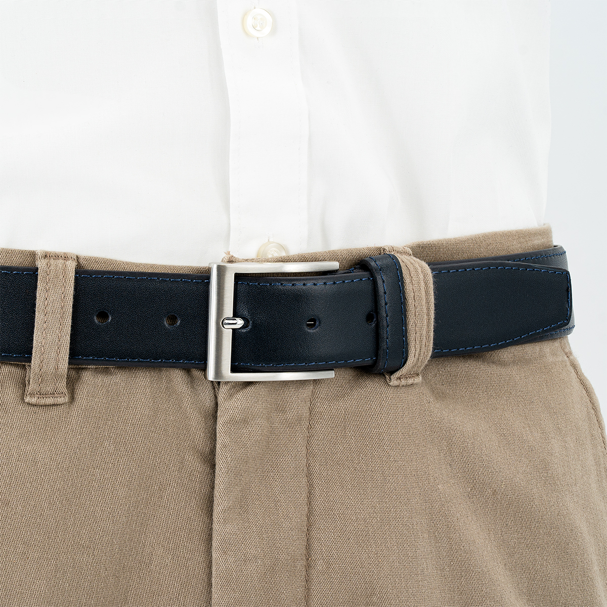 LINDENMANN Ledergürtel Herren marine