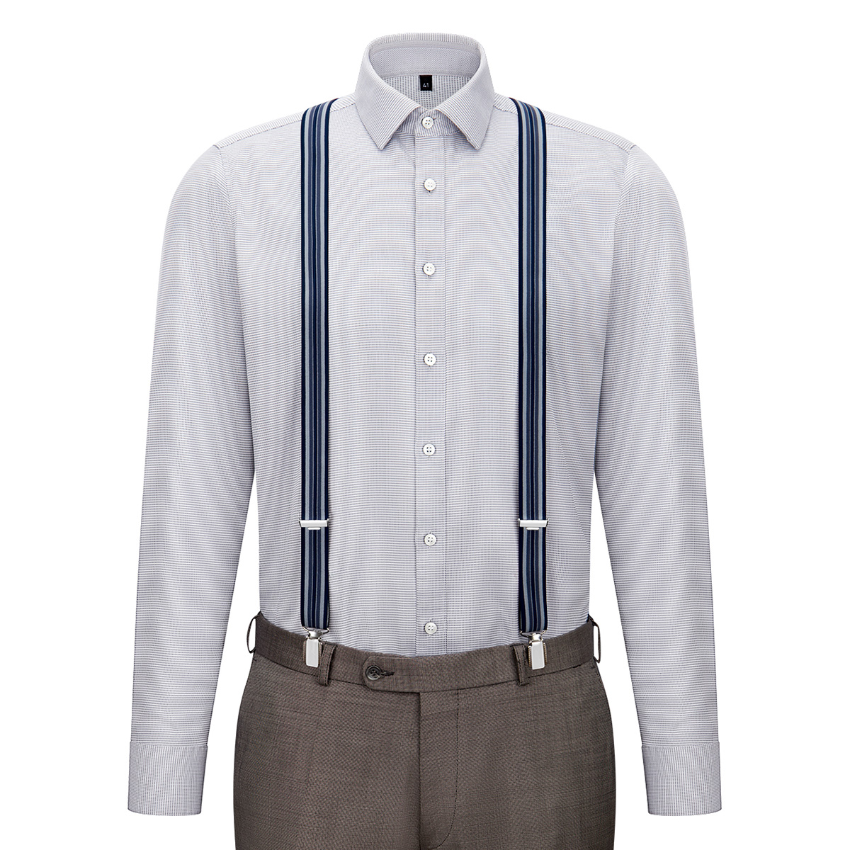 Hosenträger LINDENMANN blau weiss
